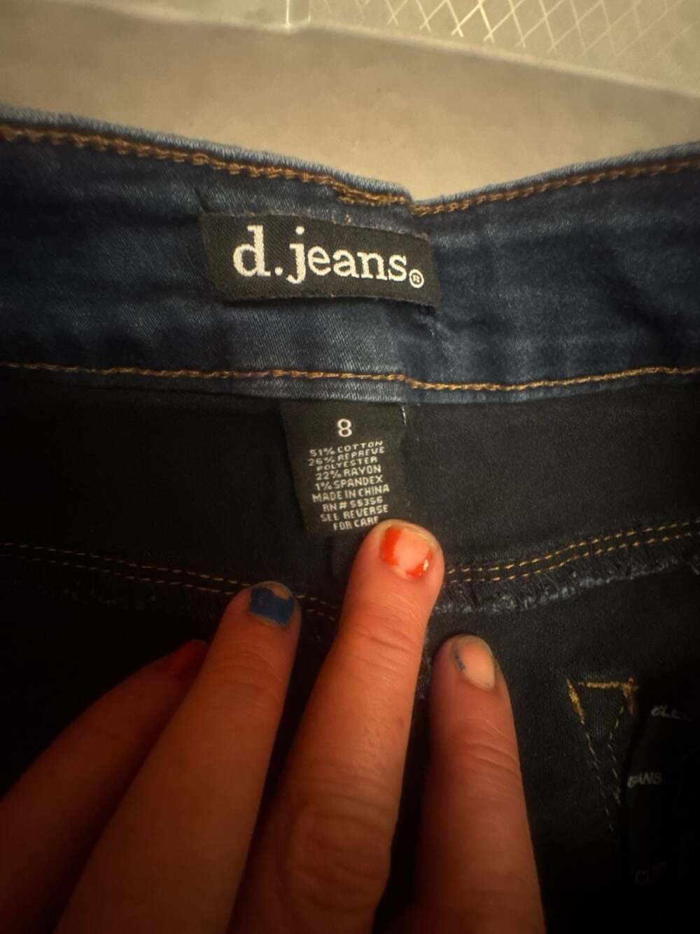 d.jeans Women's Dark Wash Skinny Denim Jeans Size 8 - Picture 3 of 6